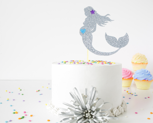 Mermaid Baby Shower Cake Topper Pregnant Mermaid Under The Sea Baby Shower Ebay
