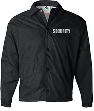Security nylon jacket with Reflective logos, ...