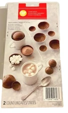 Hot Chocolate Cocoa Bomb Candy Mold ball shape Wilton #0197 plastic 2-piece