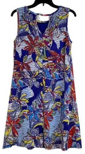 Ronni Nicole Bright Multicolor Tropic Shift Dress Cruise Summer Vacation Size 6