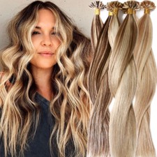 AAAAA U Tip Nail Real Remy Human Hair Extensions Pre-bonded Fusion Keratin 200S