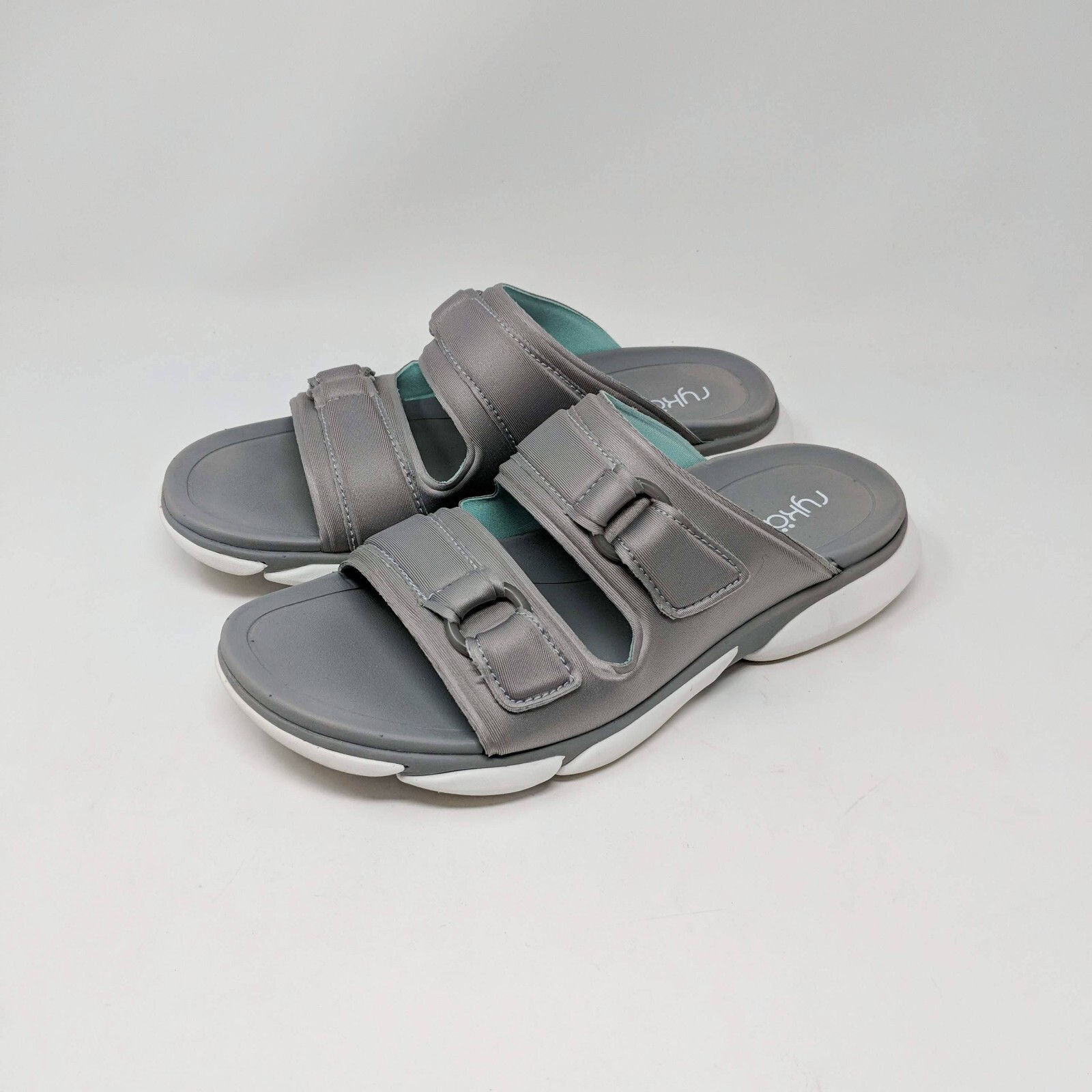 Ryka Devotion Double Strap Sports Slide Sandals Paloma Grey Womens Size 9.5  Wide | eBay