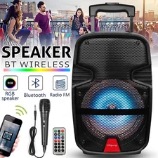 3000W Portable Bluetooth Speaker Sub woofer Heavy Bass Sound System Party+Remote