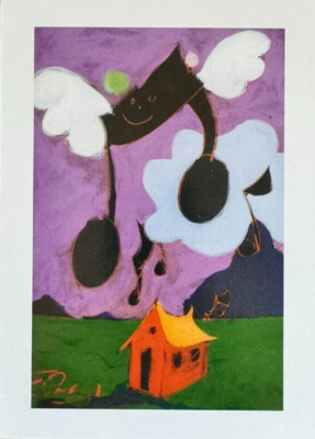 E.J. Gold Greeting Card Art Notes Afloat post pop