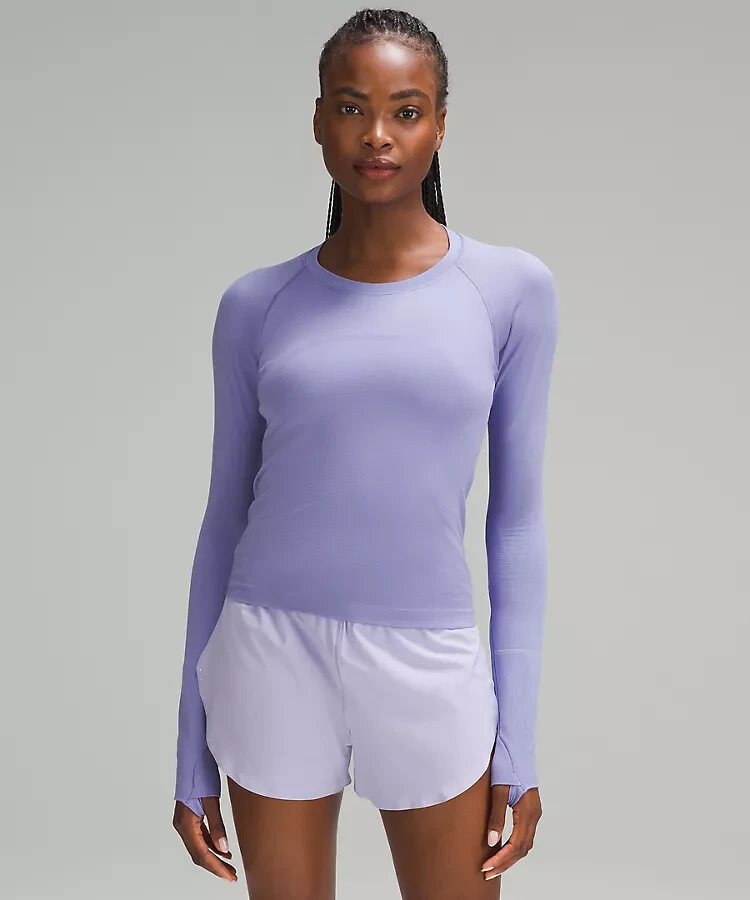 New Lululemon Swiftly Tech LS Shirt 2.0 *Race Dark Lavender Size 4 