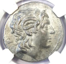Lysimachus Thrace AR Tetradrachm Lysimachos 305 BC. Certified NGC Choice XF (EF)