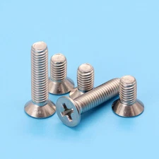 100Pcs M1.0 M1.2 Phillips Countersunk Head Screws Stainless Steel Bolt 3-10mm L