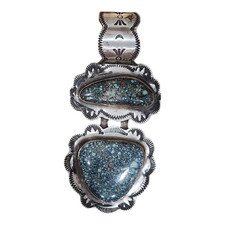 Large Native American Artisan Made Turquoise ...
