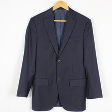 SUITSUPPLY SUPER 110 Men's Blazer Jacket XS IT44 US UK 34 Blue Wool Notch