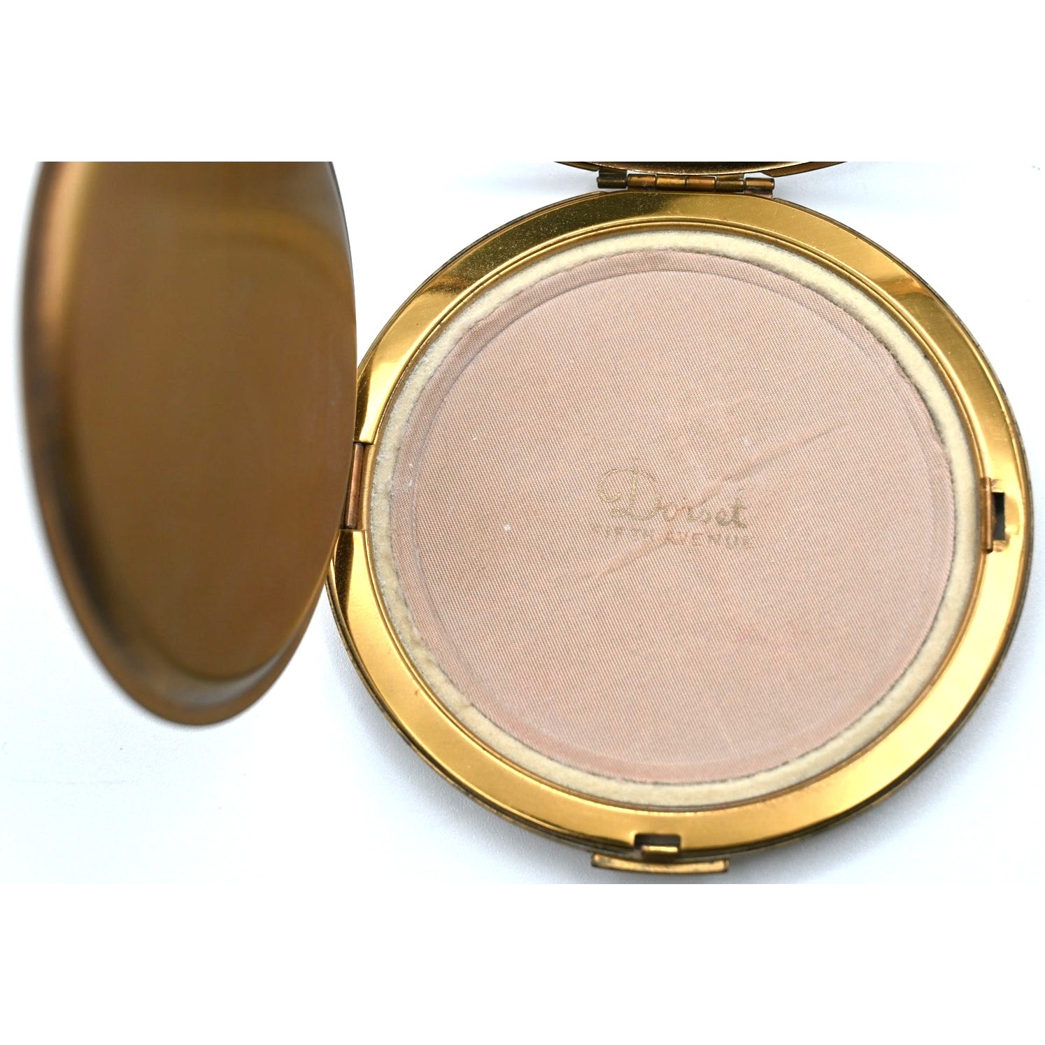 Vintage Dorset Fifth Avenue Compact 1950s Brass Enamel Eastern Star Fraternal