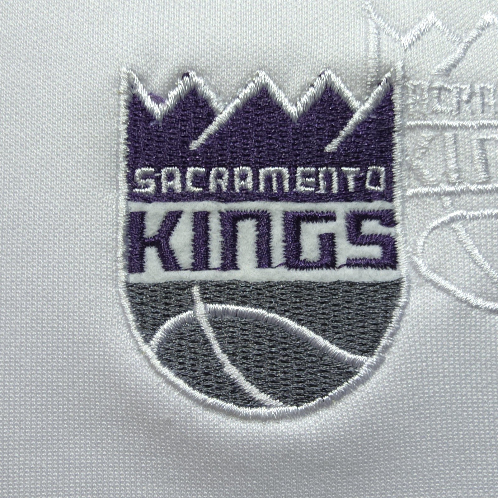 FISLL Sacramento Kings Hoodie Men Large White Purple NBA Basketball Full Zip Sac