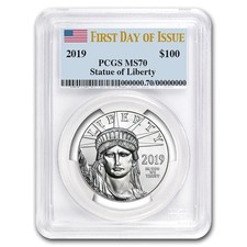 2019 1 oz American Platinum Eagle MS-70 PCGS (First Day of Issue) 2861.58 per troy oz