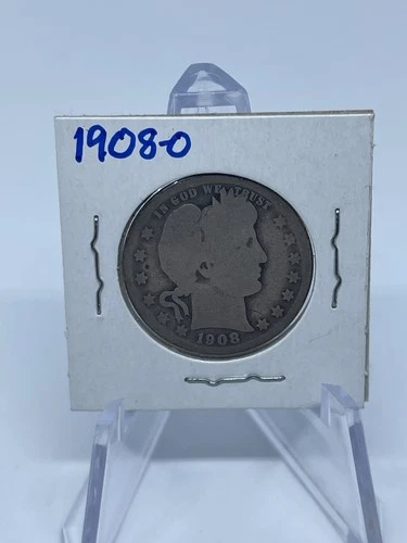 1908-O New Orleans Mint Silver Barber Quarter .25¢ USA Coin