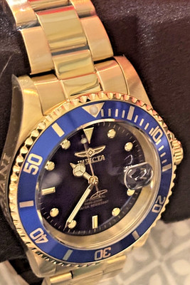 Invicta Pro Diver 26974 Analog Quartz Men's Watch 40mm - Blue/Gold