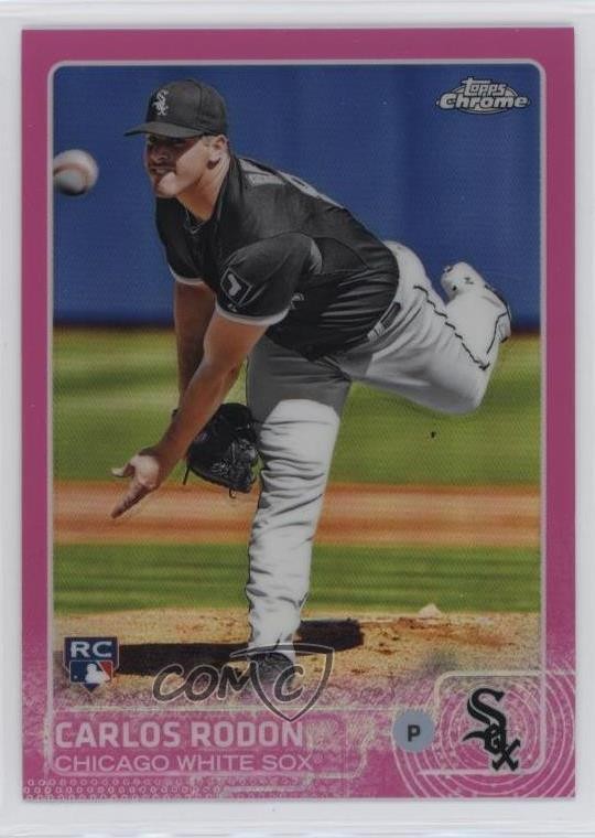 2015 Topps Chrome Pink Refractor Carlos Rodon #90 16nb