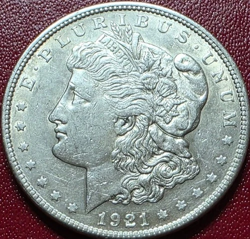 1921 MORGAN SILVER DOLLAR 90% Silver    -    AU/UNC     -                  #5635