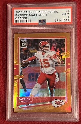 2020 Panini Donruss Optic Patrick Mahomes II #1 Orange #’d /199 PSA 9 (low Pop)