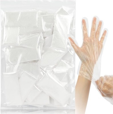 100pcs(50prs) Disposable Plastic Gloves - Thickened Food Safe Handling Food Prep