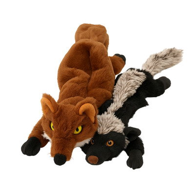 2 Pack Dog Squeaky Toys No Stuffing Dog Plush Toy For Small Medium Large Dogs