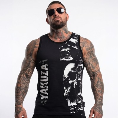 Neues Yakuza Herren Rope Time Slim Tanktop Shirt - Schwarz