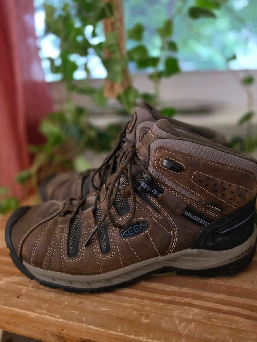 Keen Mens 11.5 EE Work Boots Vista Energy Mid Steel Toe Brown Leather Utility KEEN Vista Energy Safety Utility Mens 11.5 EE Work Boots  main image 2