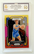 2023-24 Panini Prizm Basketball Brandin Podziemski Rookie Yellow Pink /88 MGC 10