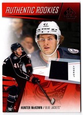 2023-24 SP Game Used Authentic Rookies Red Jersey HUNTER McKOWN 206 Blue Jackets