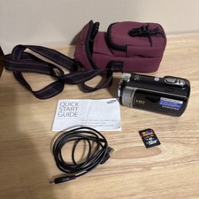 Samsung HMX-F90 BLACK HD Camcorder 52x Optical Zoom 32gb Card, Case