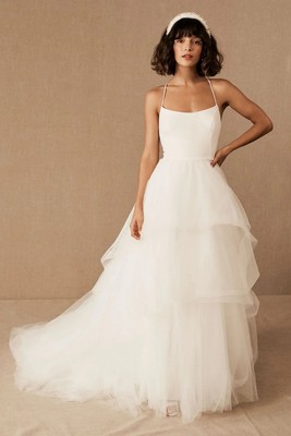 BHLDN Nouvelle Amsale Cera Brautkleid BRANDNEU UK-Größe 16, US 12