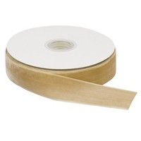 "Samt Farbband 1\" X 10 Yard Einseitige Spule Seidig FüR Basteln Khaki"