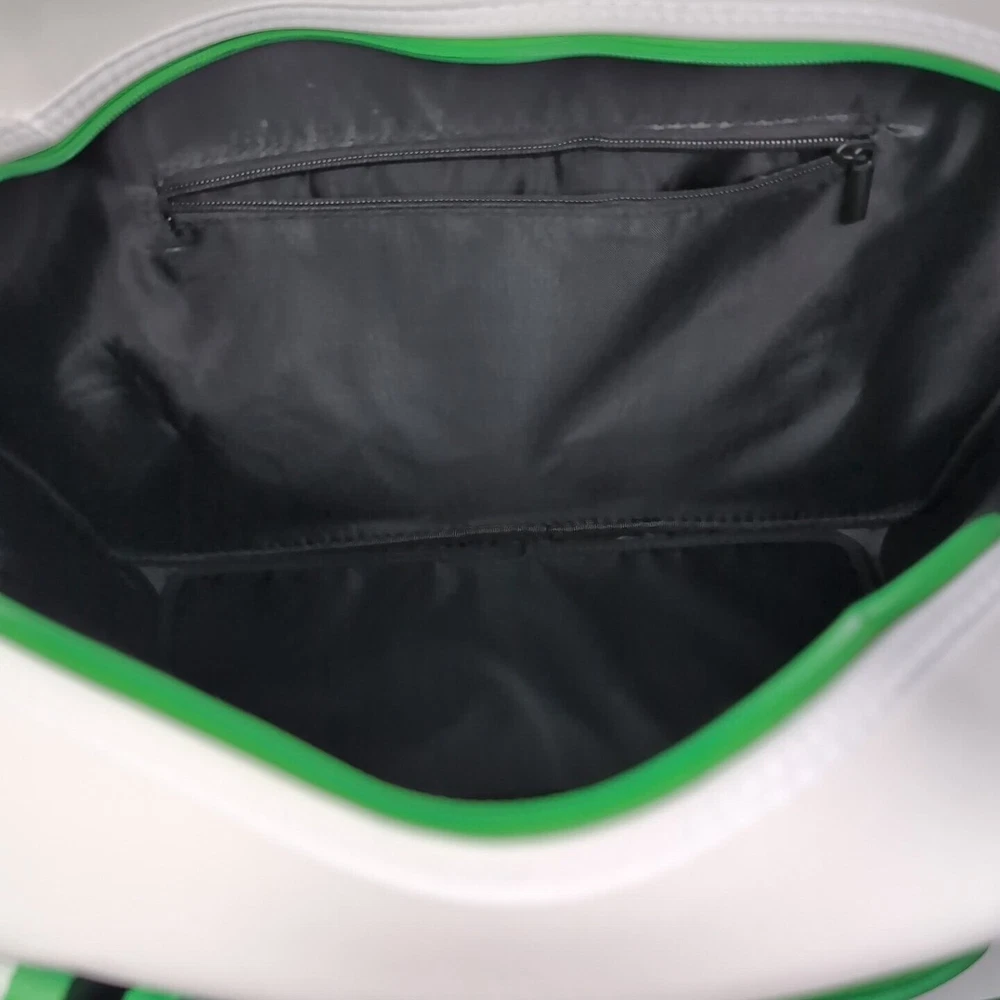 Pickleball Bag Neoprene Crossbody Double Handle Green White XL Tote Pickleball Bag Neoprene Crossbody Double Handle Green White XL Tote