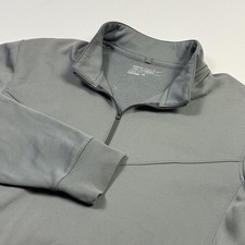 Nike Golf Sweatshirt Mens Large Gray Therma Fit 1/4 Zip Pullover Fleece Pockets