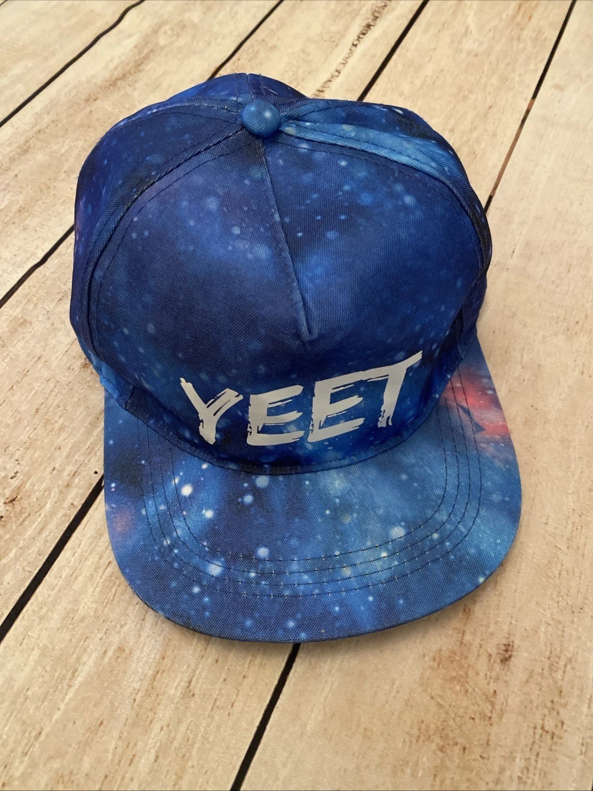 YEET Adjustable Baseball Cap Space Theme EUC - image 1