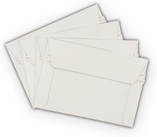 10 6.5 x 4.5 Rigid Photo Mailers Stay Flats White Cardboard Self Seal