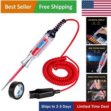 Automotive Digital Circuit Tester 3-65V with Large Clip Backlight Display