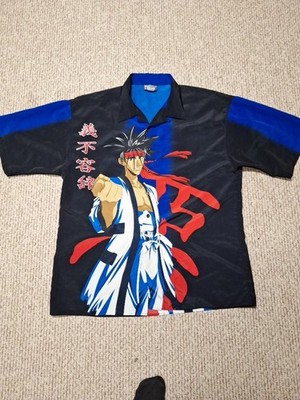  ユーゴスラヴィア ゲームシャツ80s 90s VINTAGE Anime Shirt Sanosuke 3XL Mens 90s Hawaiian Rurouni Kenshin