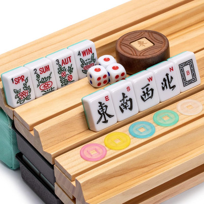 American Mahjong Set, Pepper with Soft Case, Racks with Pushers, Wright Patte...