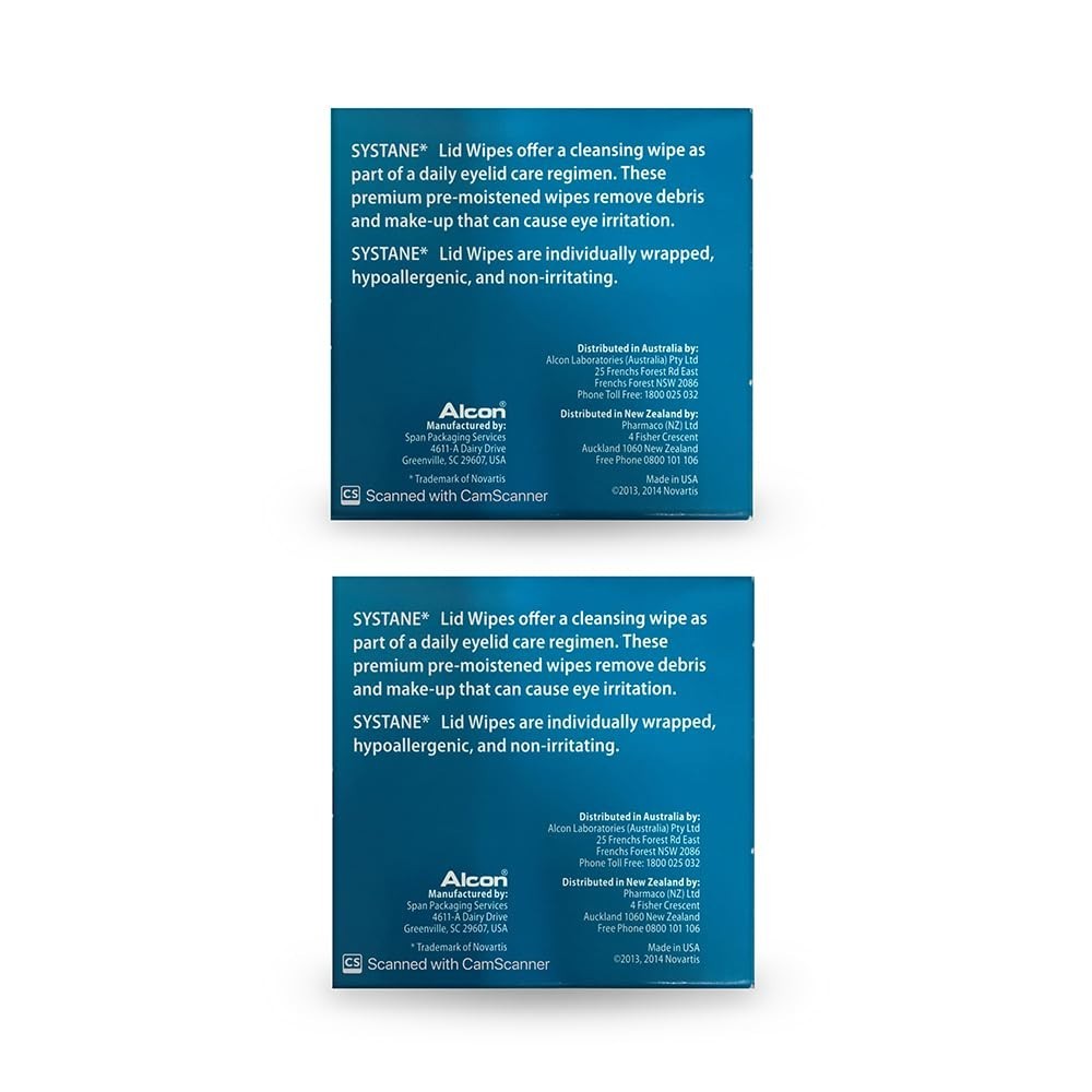 Lid Wipes Eyelid Cleansing Wipes Sterile 32 Count Hypoallergenic Oily Dry