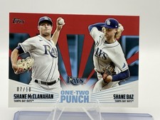 2023 Topps One-Two Punch #12P-7 Shane McClanahan/ Shane Baz TB Rays 7/10 SSP