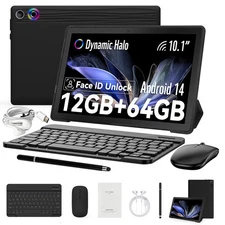 NEW 10.1" Tablet Android 13 12GB+64GB WIFI Quad-Core Tablet Dual Camera WIFI 6