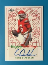 2023 Leaf Happy Holidays Chris Oladokun RC AUTO #BACO1 Chiefs 🔥🔥