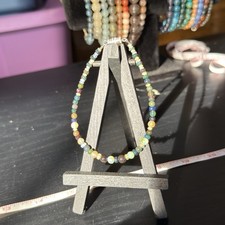 Multi Opal Gemstone Bead Bracelet  Smooth/Faceted Round/Rondelle 2-5mm, 8.5"