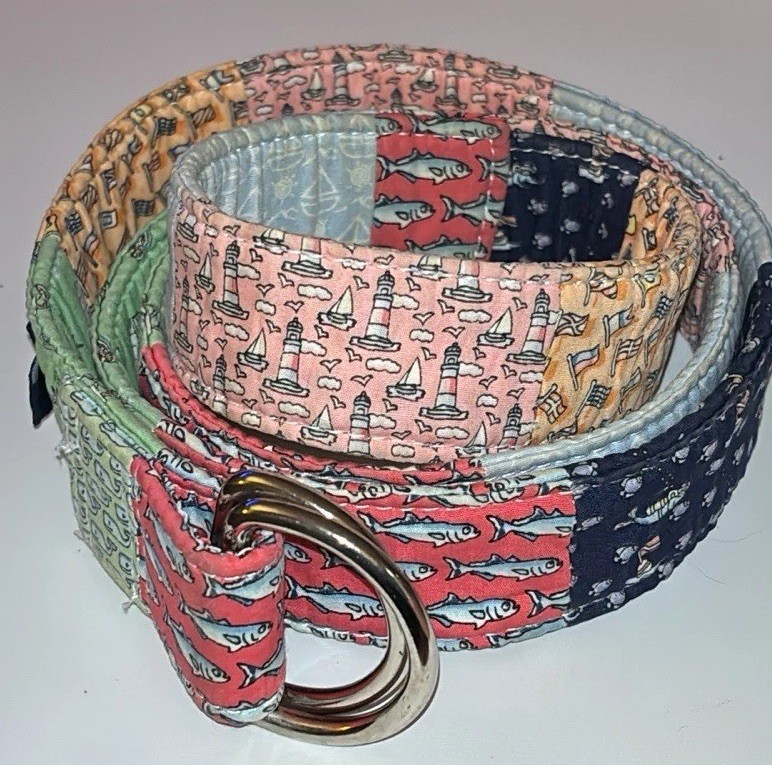 Vineyard Vines Patchwork D Ring Nautical Belt Siz… - image 1