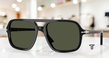 PERSOL PO3328S 95 31 Black Green 58 mm Men's Sunglasses