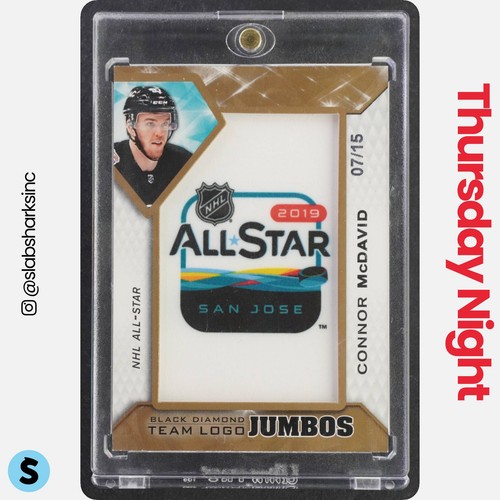2019 UPPER DECK BLACK DIAMOND CONNOR MCDAVID TEAM LOGO JUMBOS ALL-STAR GOLD /15