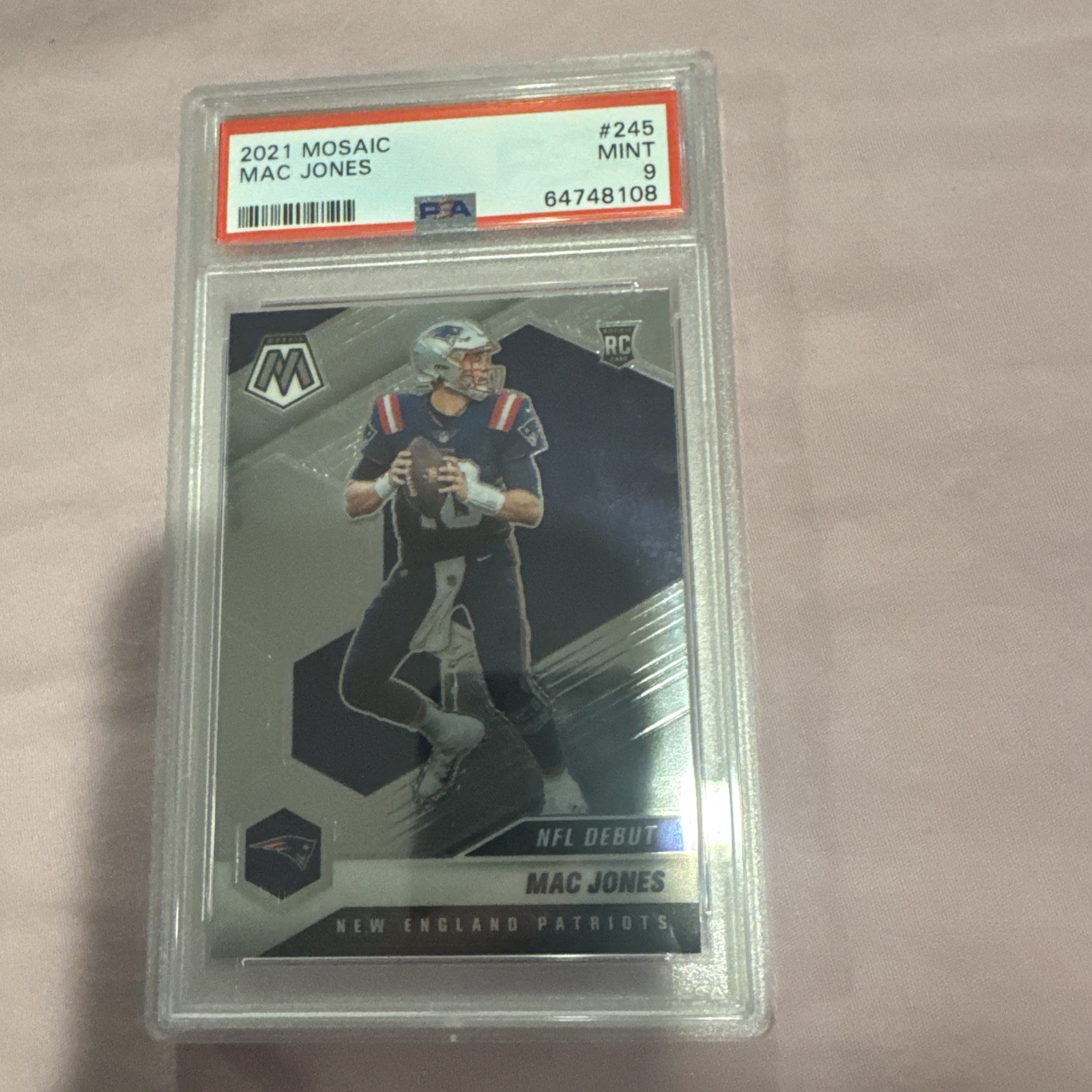 2021 MOSAIC MAC JONES MINT PSA 9 #245 NFL DEBUT ROOKIE