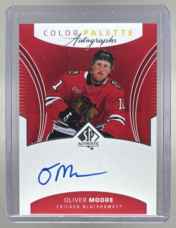 Oliver Moore 2025 Upper Deck SP Authentic #CP-OM Color Palette Rookie RC Auto A1