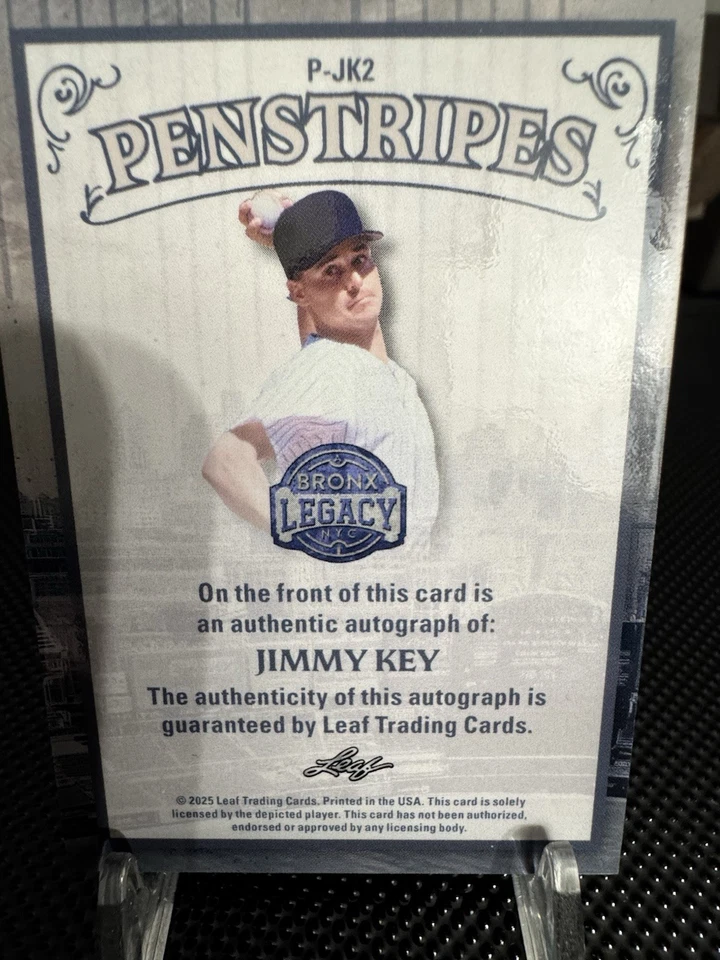 Autógrafo Jimmy Key 2025 Bronx Legacy 3/3 Foto 3 de 3