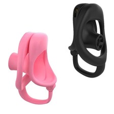 Male Chastity Cage Devices for Sissy Curved Hook Small with 3 Rings lock Testis