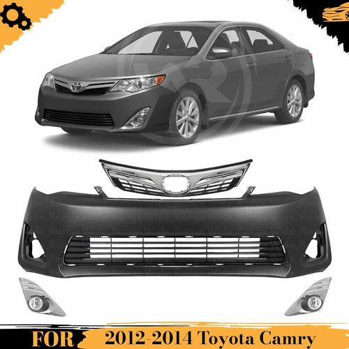 Front Bumper Cover Fascia & Grille Assembly For 2012-2014 Toyota Camry